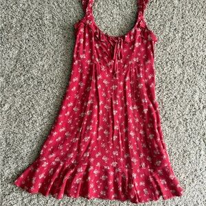 American Eagle Outfitters Red Floral Dress